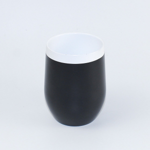 12oz Double Wall Stainless Steel Insulated Wine Stemless Cups with Ceramic Interior for Coffee Wine Cocktails