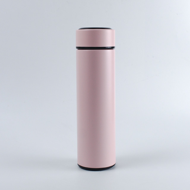 15oz Digital Thermal Bottle Stainless Steel Double Walled Insulation Water Bottle With Temperature Display Reminder 