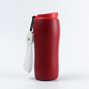 12oz Collored Eco-friendly Stainless Steel Insulation Thermos Shaker Bottle with Lid and Strap 