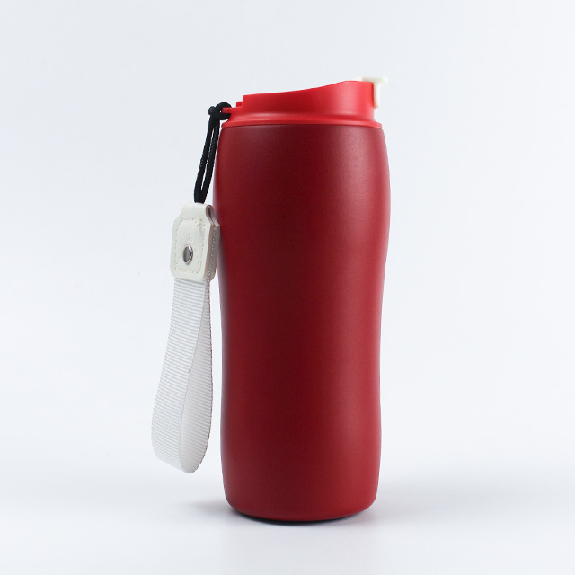 12oz Collored Eco-friendly Stainless Steel Insulation Thermos Shaker Bottle with Lid and Strap 
