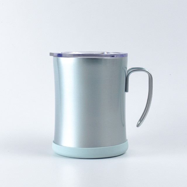 Electroplating paint 13Oz Stainless Steel Double Wall Vacuum Coffee Mug Wholesale with Silicone Coaster and As Lid