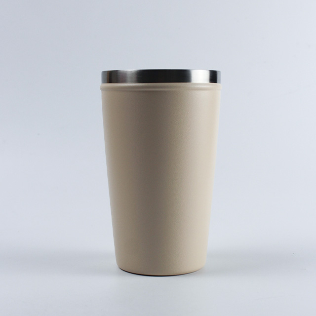 12oz Stainless Steel Double Wall Heat Resistant Thermal Coffee Mug With Lid