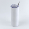 21oz Straight Skinny Stainless Steel Vaccum Sublimation Blanks Tumbler With Lip And Stainless Steel Straw