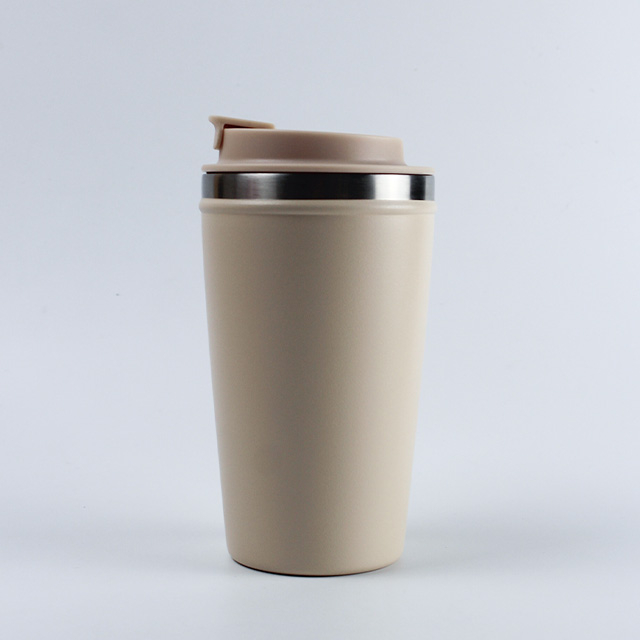 12oz Stainless Steel Double Wall Heat Resistant Thermal Coffee Mug With Lid