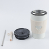 16oz Temperature Display Stainless Steel Double Wall Vacuum Insulated Cofee Tumblers With Slicon Cover 