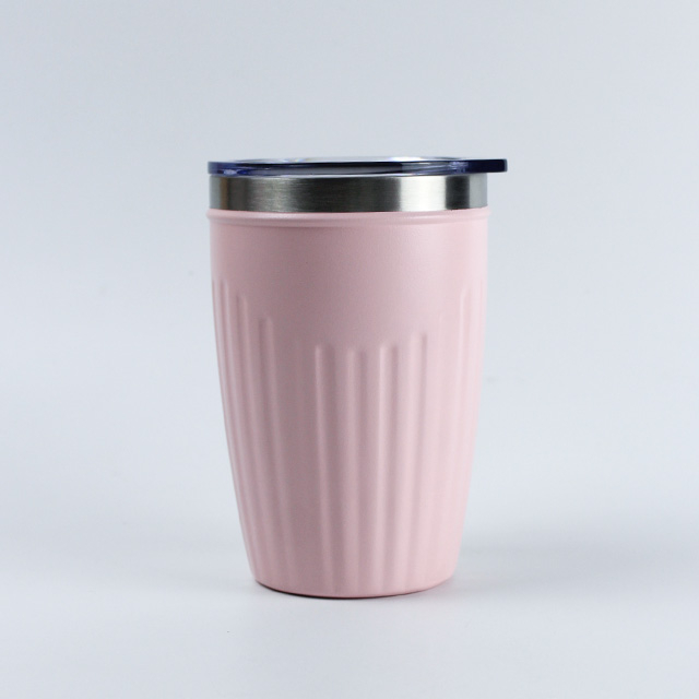 12oz Fashionable Design Double Wall Insulated Vacuum Coffee Tumbler With As Lid