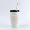 16oz Temperature Display Stainless Steel Double Wall Vacuum Insulated Cofee Tumblers With Slicon Cover 