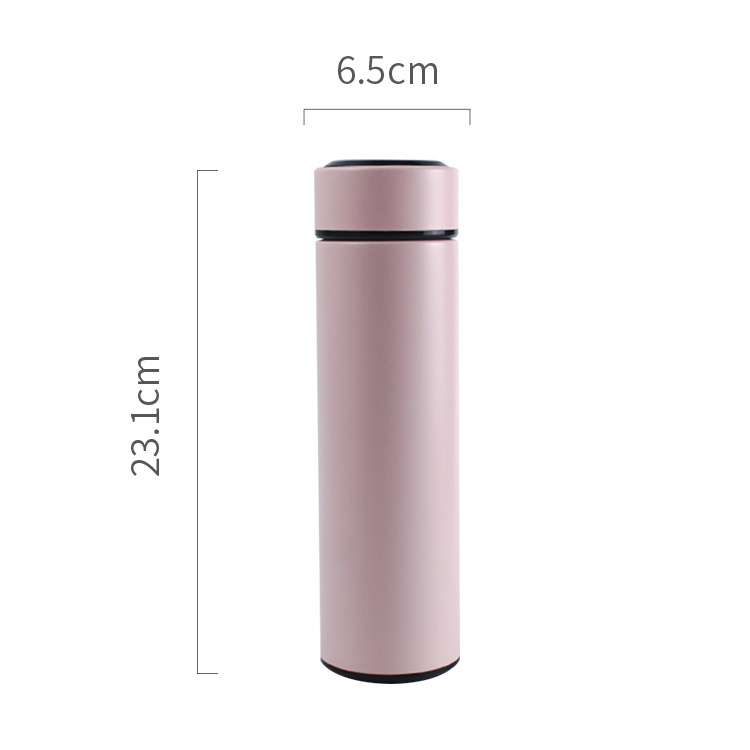 15oz Digital Thermal Bottle Stainless Steel Double Walled Smart Temperature Insulation Water Bottle Thermos Flask