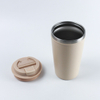12oz Stainless Steel Double Wall Heat Resistant Thermal Coffee Mug With Lid