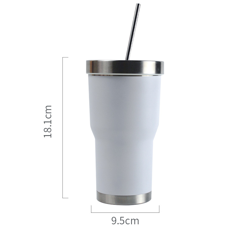 20oz Double Wall Stainless Steel Insulation Tumbler Sport Car Travel Drink Bottle With Lid And Straw 