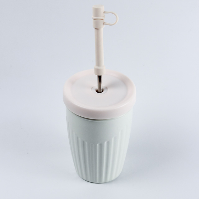 12oz Fashionable Design Wholesale Double Wall 304 Stainless Steel Insulated Vacuum Coffee Tumbler With straw And Lid
