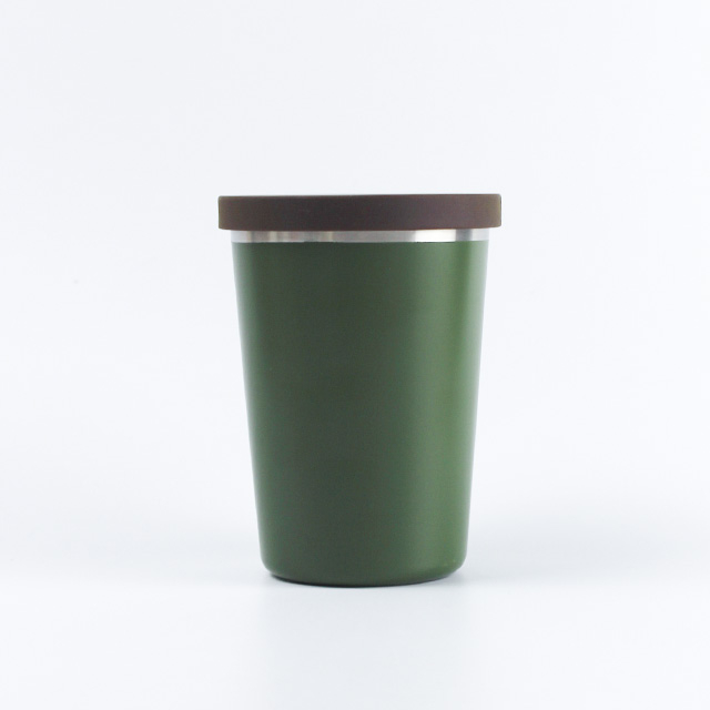 Multi-size Custom logo double wall stainless steel vacuum insulated reusable coffee cup with silicone lid