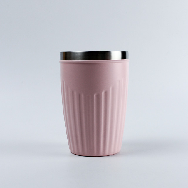12oz Fashionable Design Double Wall Insulated Vacuum Coffee Tumbler With As Lid