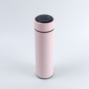 15oz Digital Thermal Bottle Stainless Steel Double Walled Insulation Water Bottle With Temperature Display Reminder 