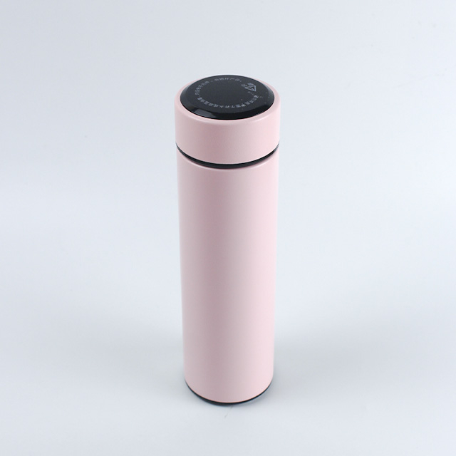15oz Digital Thermal Bottle Stainless Steel Double Walled Insulation Water Bottle With Temperature Display Reminder 